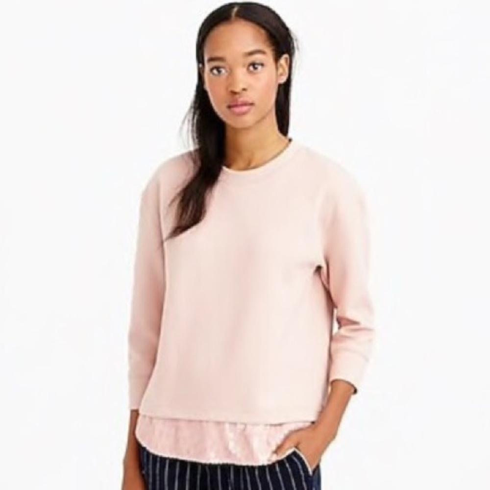 SOLD J. Crew Women's Light Pink Crew Neck Sweater